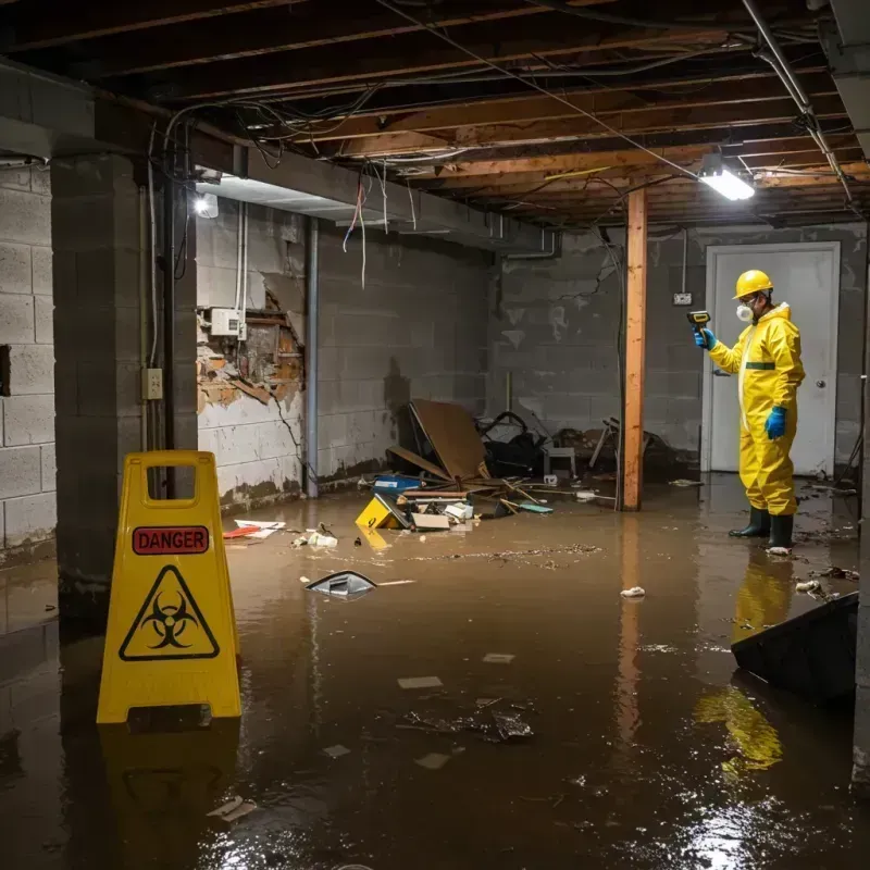 Flooded Basement Electrical Hazard in Williams Bay, WI Property